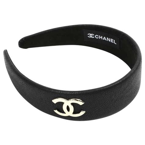 chanel black elastic headband|Chanel headband vintage.